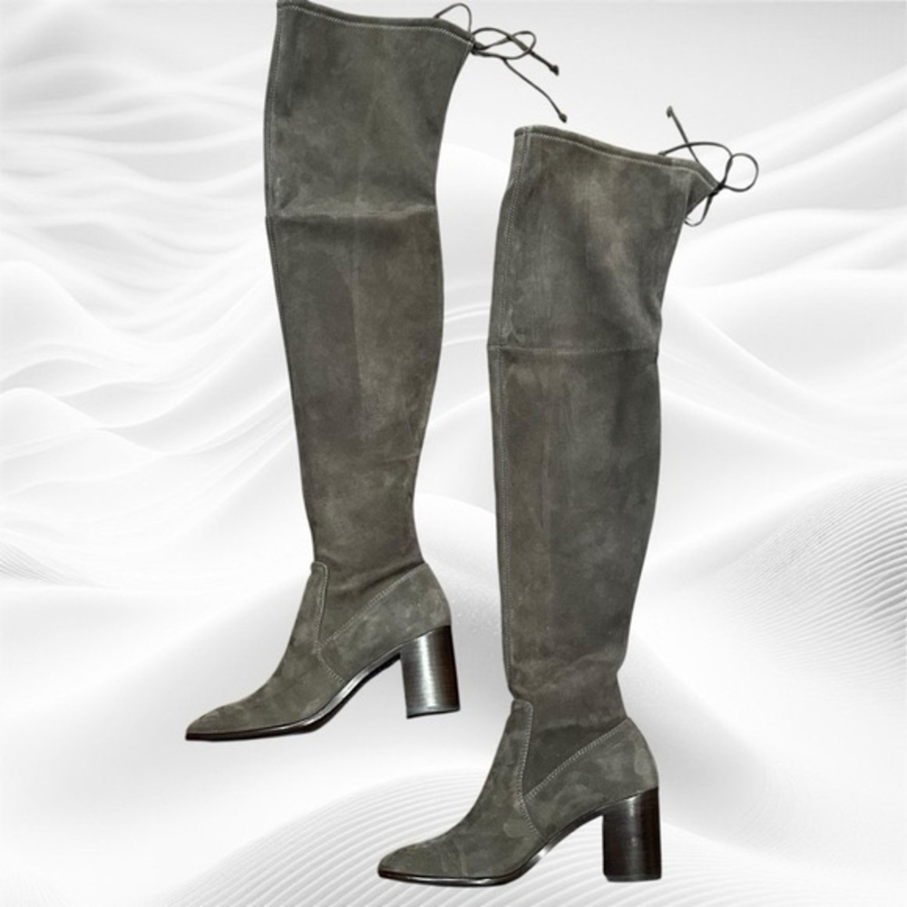 Frye Charcoal Suede Over-the-Knee Boots